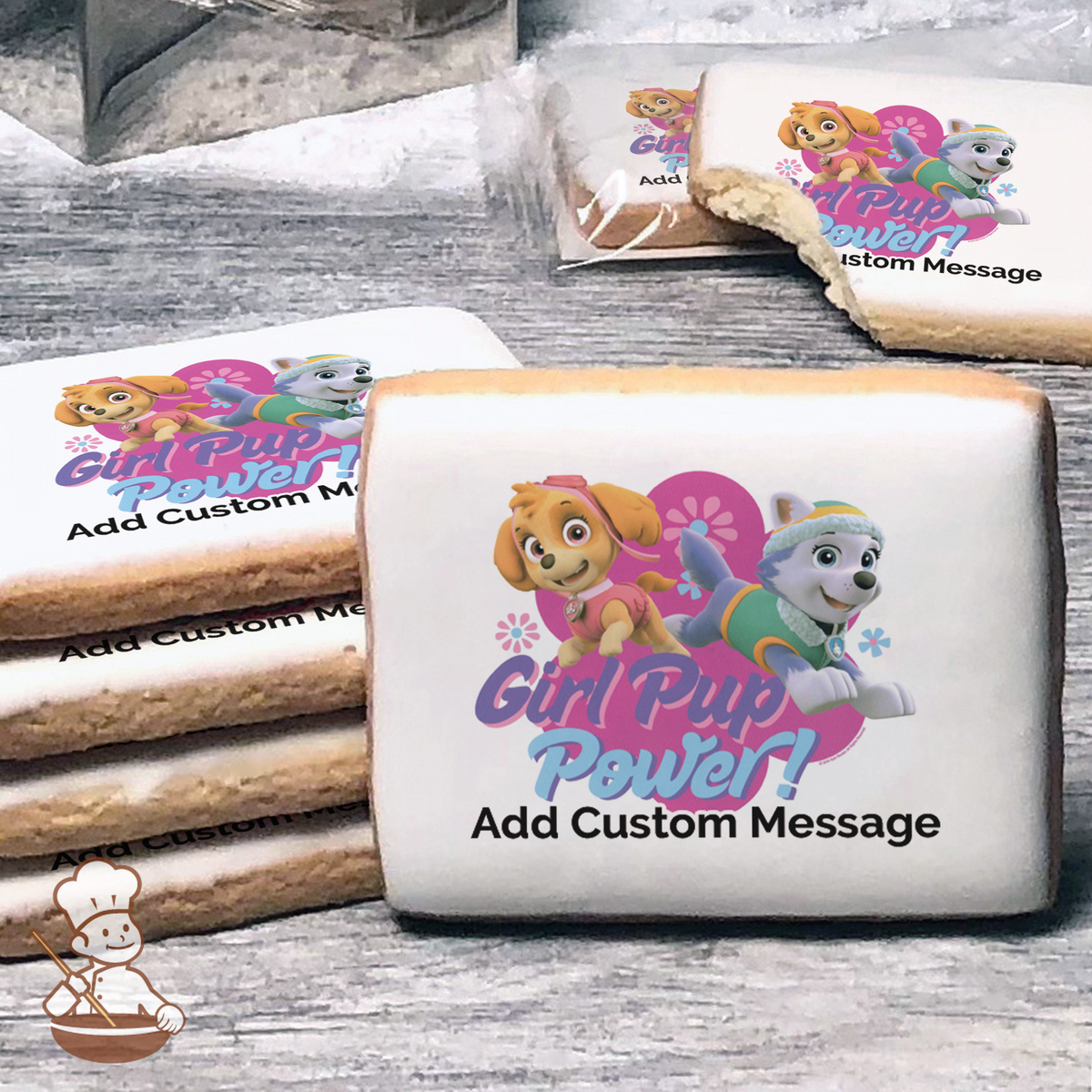 PAW Patrol Girl Pup Power Custom Message Cookies Freedom Bakery