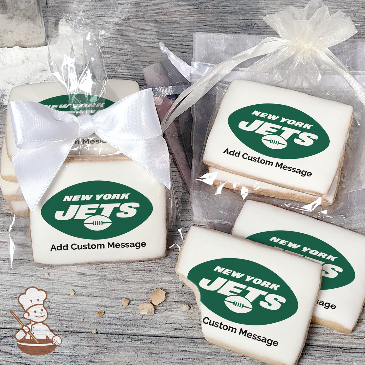 NFL New York Jets Custom Message Cookies