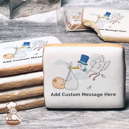 Stork's Special Delivery Custom Message Cookies (Rectangle)