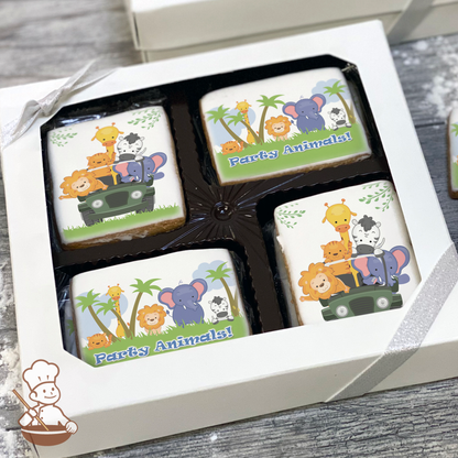 Safari Animals Cookie Gift Box (Rectangle)