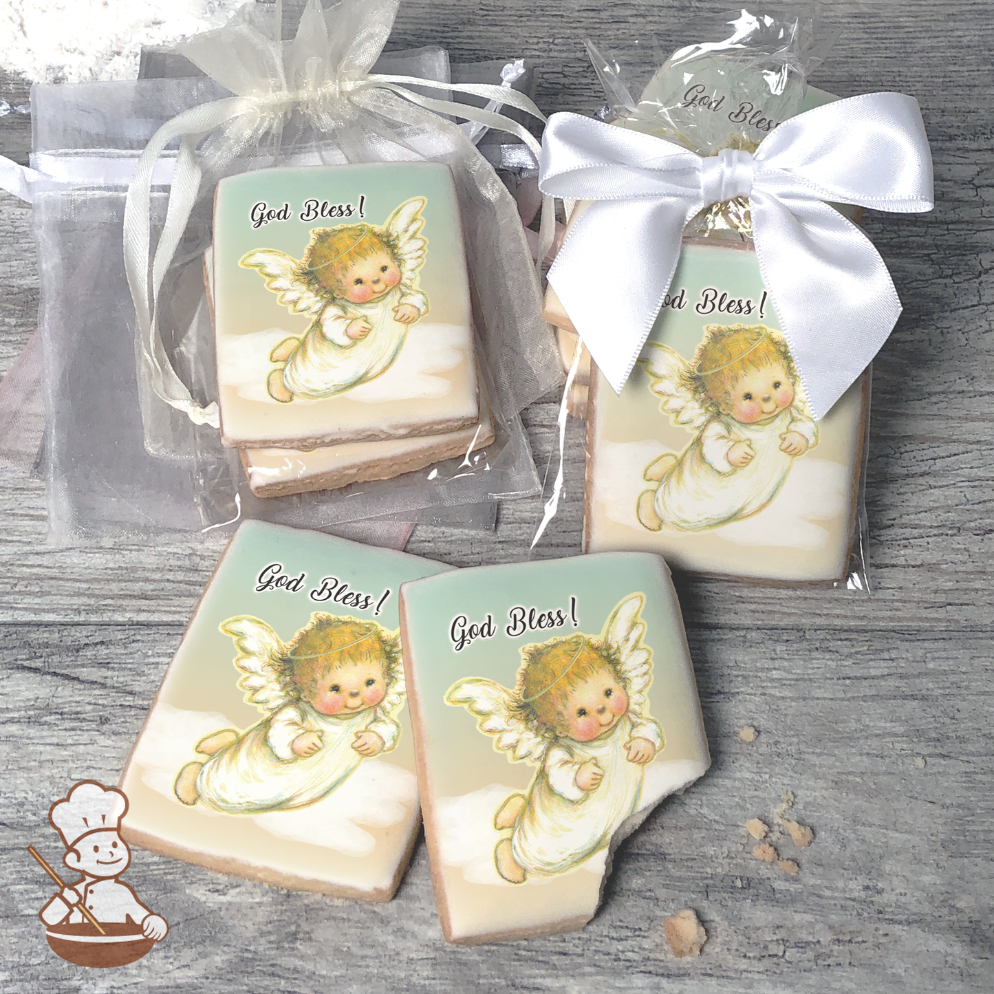 Little Cutie Angel Cookies (Rectangle)