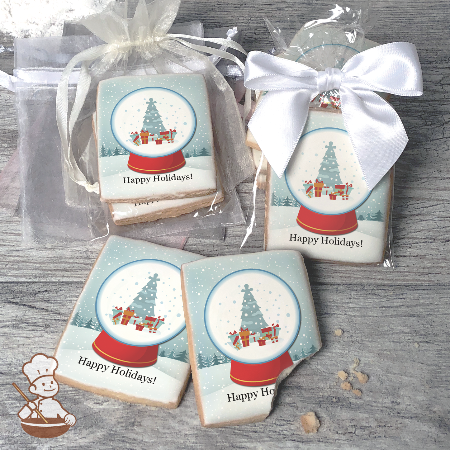 Snowglobe Cookies (Rectangle)