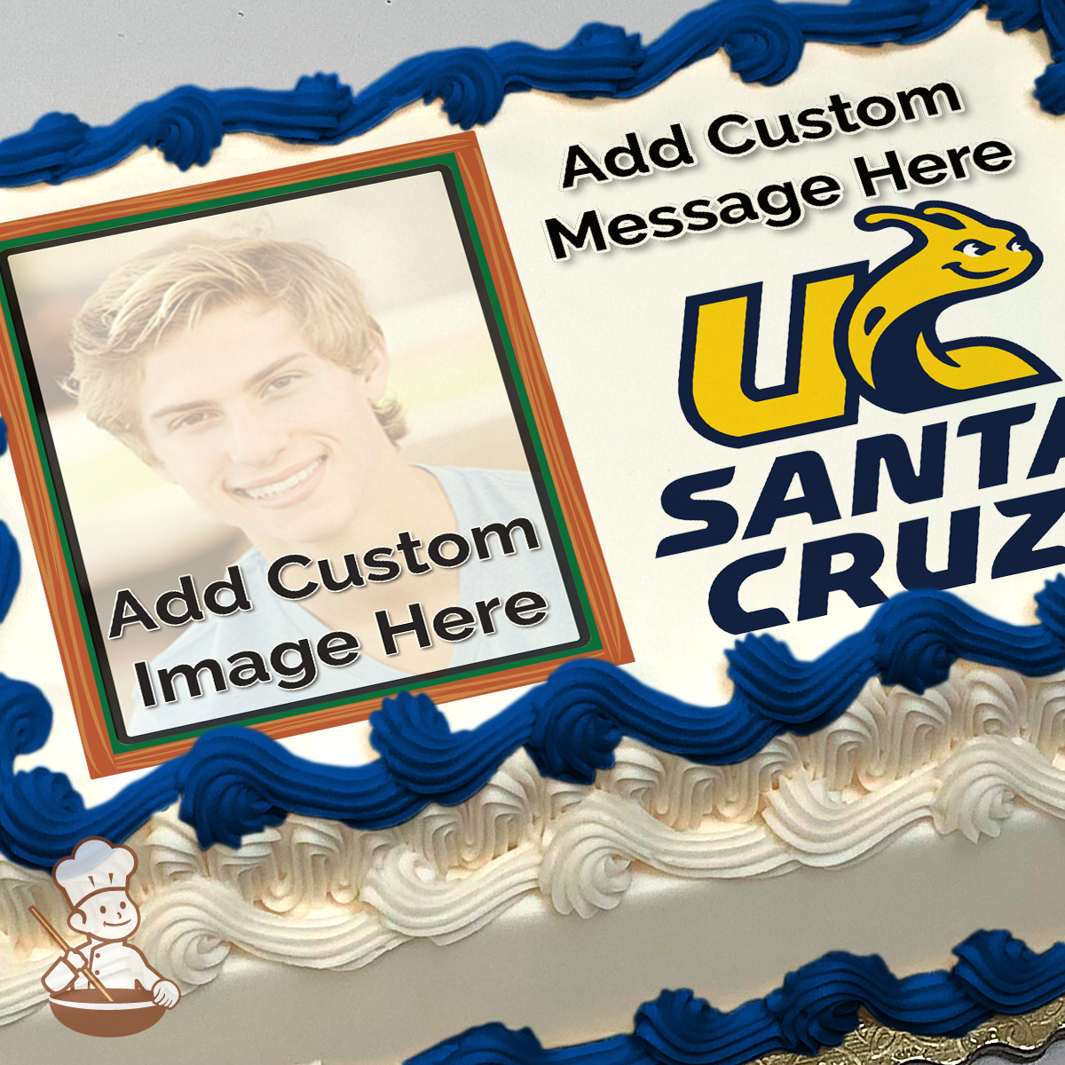 Go UC Santa Cruz Banana Slugs Custom Photo Cake Freedom Bakery