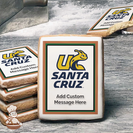 Go UC Santa Cruz Banana Slugs Custom Message Cookies (Rectangle)