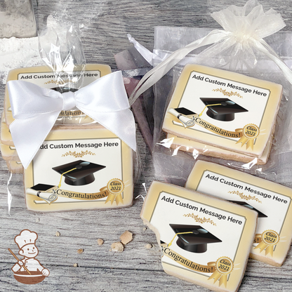 Graduation Diploma Custom Message Cookies (Rectangle)