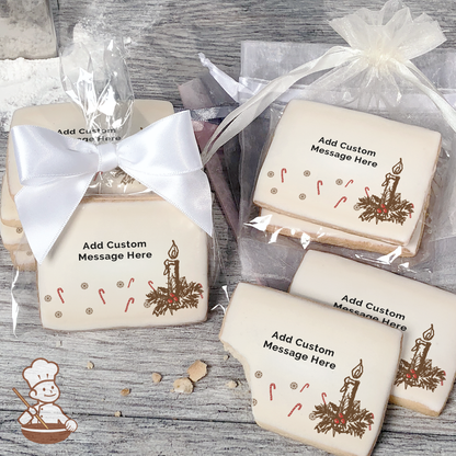 Old Fashion Season's Greetings Custom Message Cookies (Rectangle)