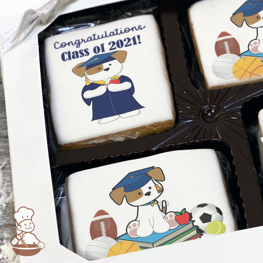 Puppy Graduate Cookie Gift Box (Rectangle)