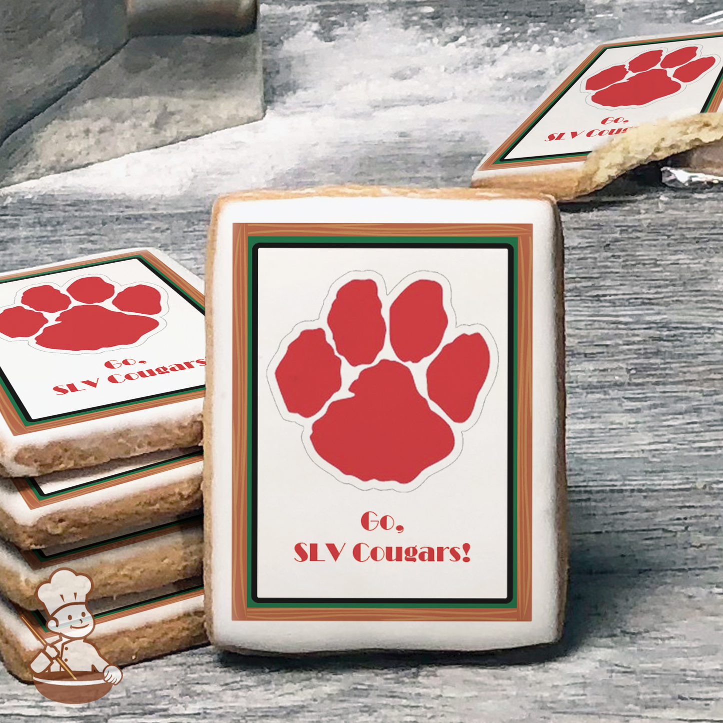 Go San Lorenzo Valley Cougars Cookies (Rectangle)