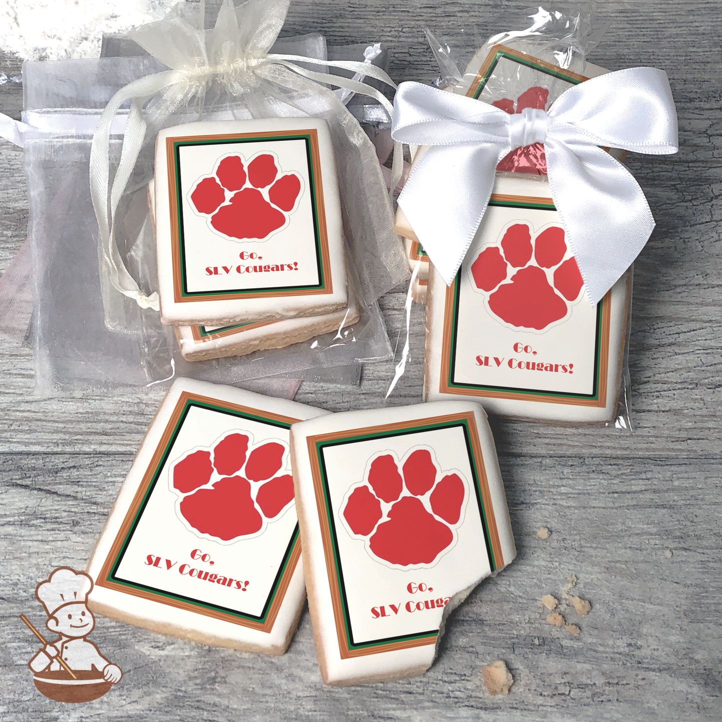 Go San Lorenzo Valley Cougars Cookies (Rectangle)