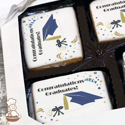 Graduation in Blue Cookie Gift Box (Rectangle)