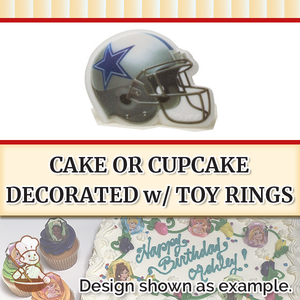 NFL Team Helmet-Dallas Cowboys Toy Ring Cake or Cupcake – Freedom Bakery