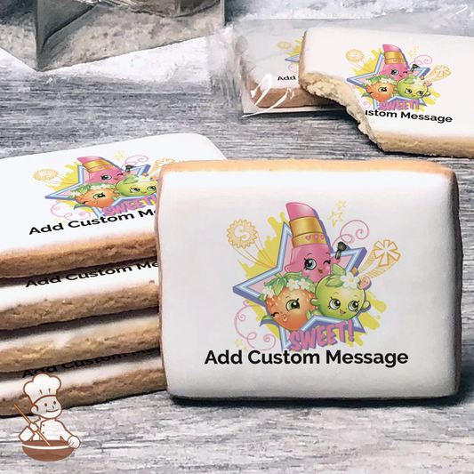 Shopkins Custom Message Cookies (Rectangle)