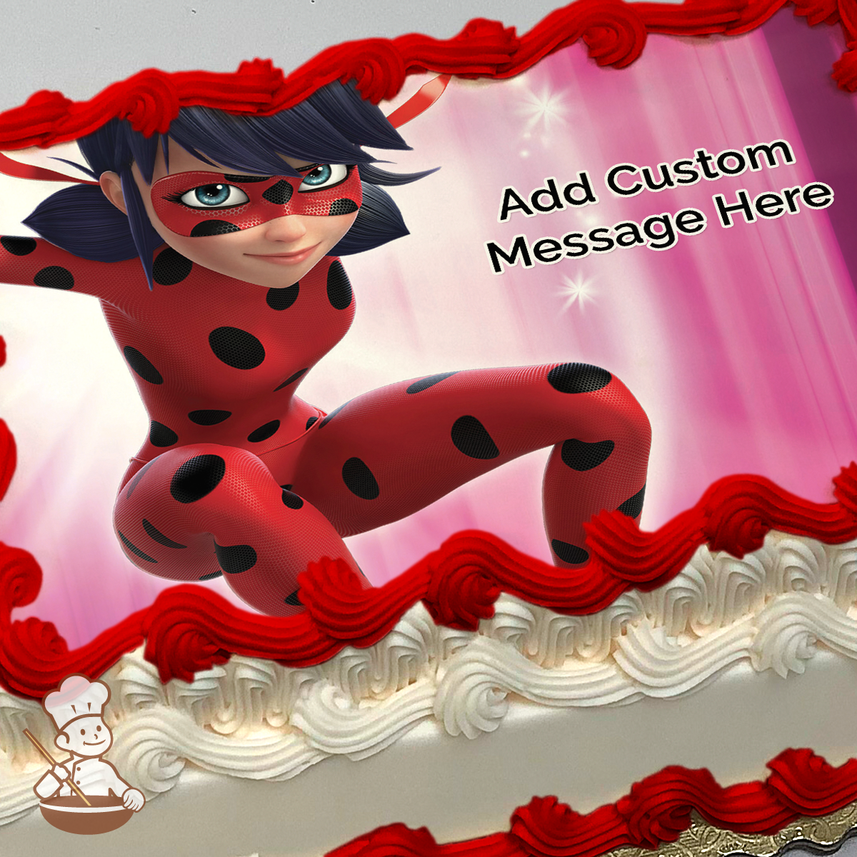 Ladybug Themed 1st Birthday Cake - A Little Cake