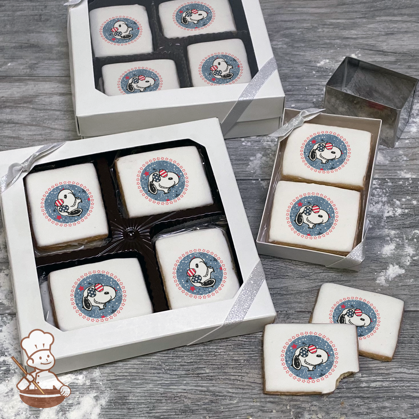 Peanuts Patriotic Snoopy Cookie Gift Box (Rectangle)