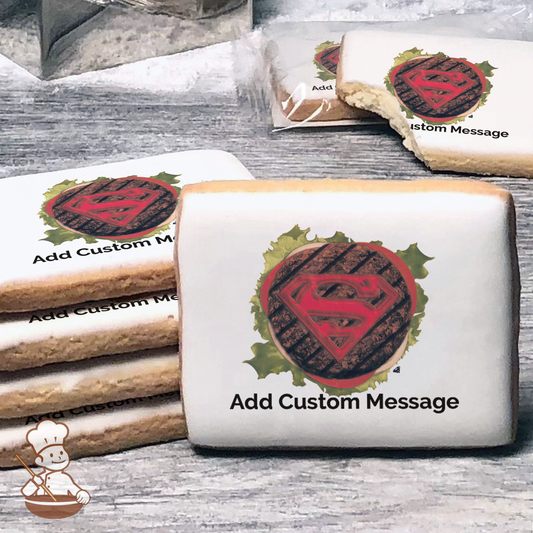 Superman Grillin Superman Custom Message Cookies (Rectangle)