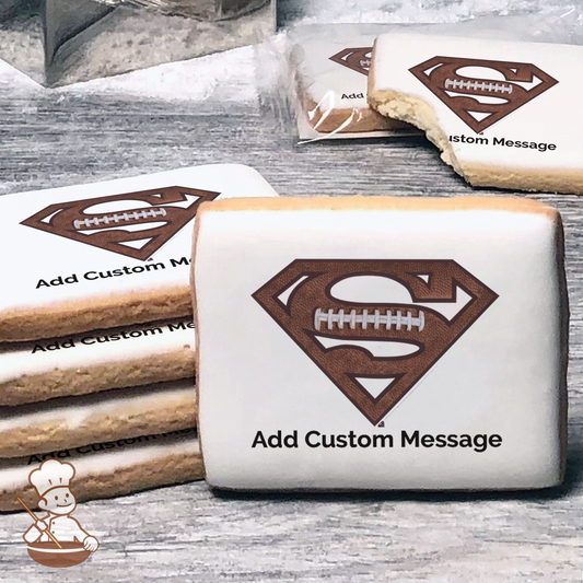 Superman Touchdown Superman Custom Message Cookies (Rectangle)