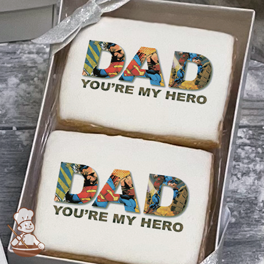 Superman DAD You're My Hero Cookie Gift Box (Rectangle)