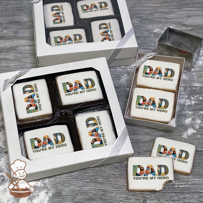 Superman DAD You're My Hero Cookie Gift Box (Rectangle)