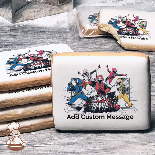 Power Rangers Ninja Steel Custom Message Cookies (Rectangle)