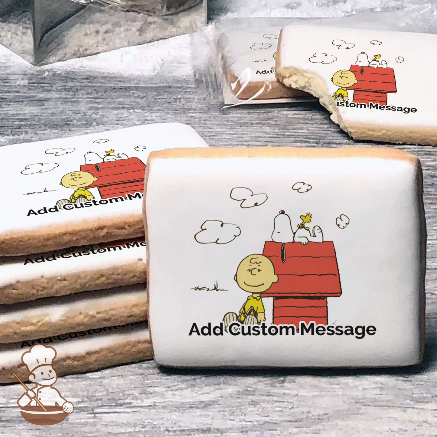 Peanuts This is the Life Custom Message Cookies (Rectangle)