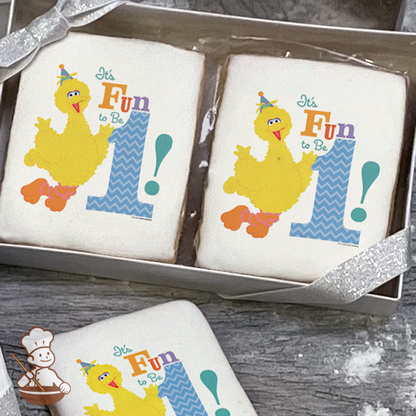 Sesame Street Its Fun to Be 1 Cookie Gift Box (Rectangle)