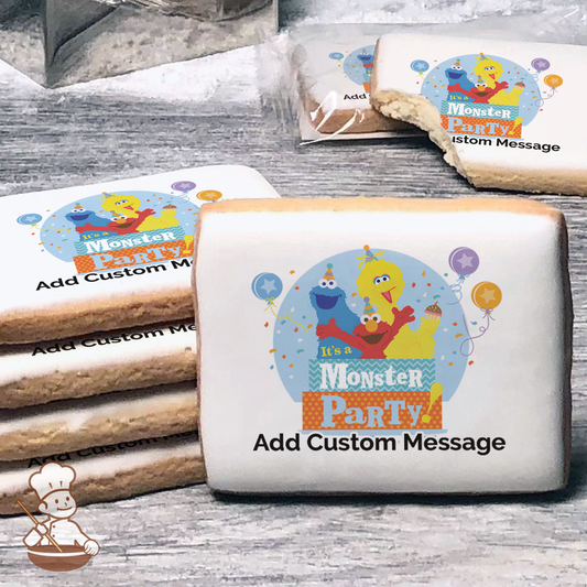 Sesame Street Monster Party Custom Message Cookies (Rectangle)