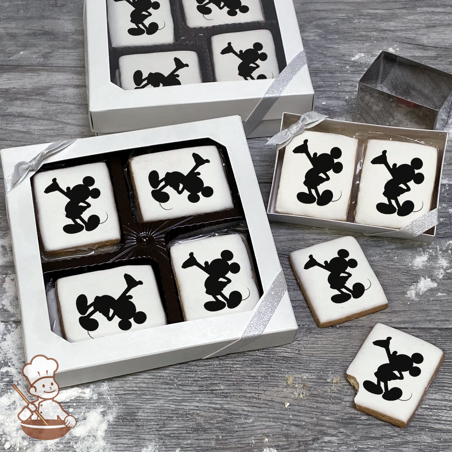 Mickey Silhouette Cookie Gift Box (Rectangle)