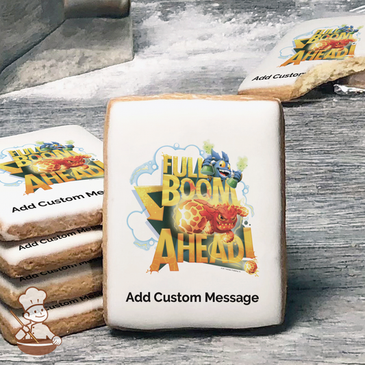 Skylanders Full Boom Ahead Custom Message Cookies (Rectangle)