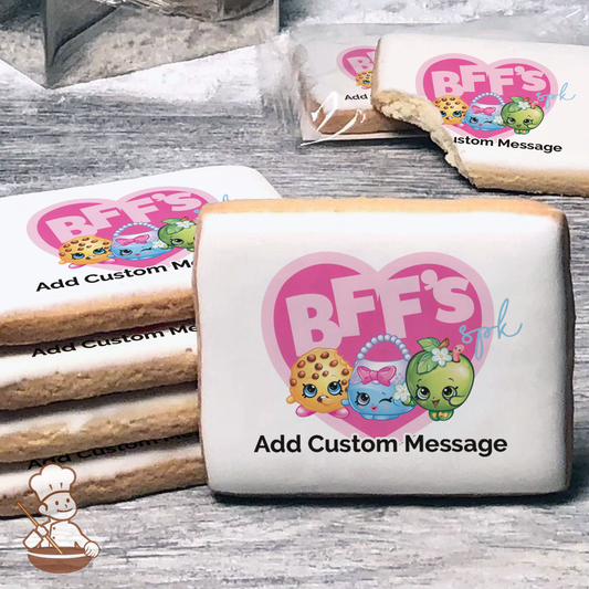 Shopkins Best Friends Forever Custom Message Cookies (Rectangle)