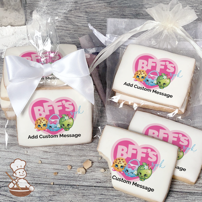 Shopkins Best Friends Forever Custom Message Cookies (Rectangle)