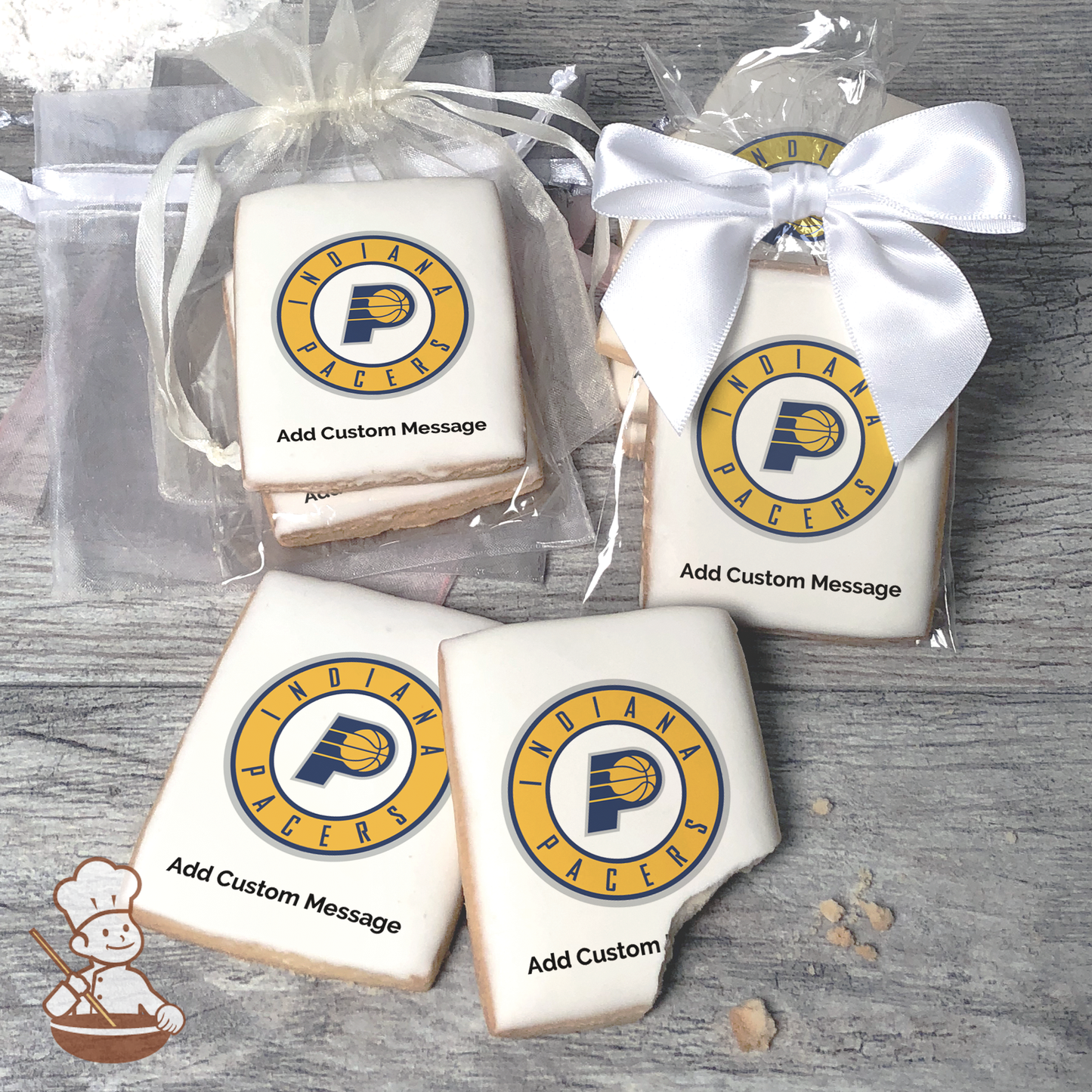 NBA Indiana Pacers Custom Message Cookies (Rectangle)