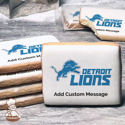 NFL Detroit Lions Custom Message Cookies (Rectangle)