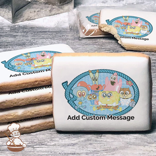 SpongeBob SquarePants Roped In Custom Message Cookies (Rectangle)