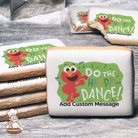 Sesame Street Elmo Happy Dance Custom Message Cookies (Rectangle)