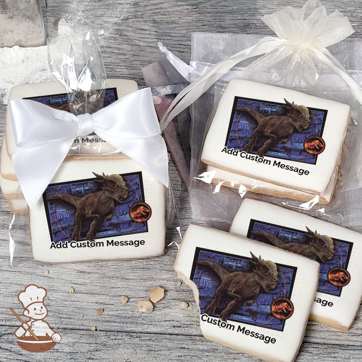 Jurassic World Fallen Kingdom Stygie Custom Message Cookies (Rectangle)