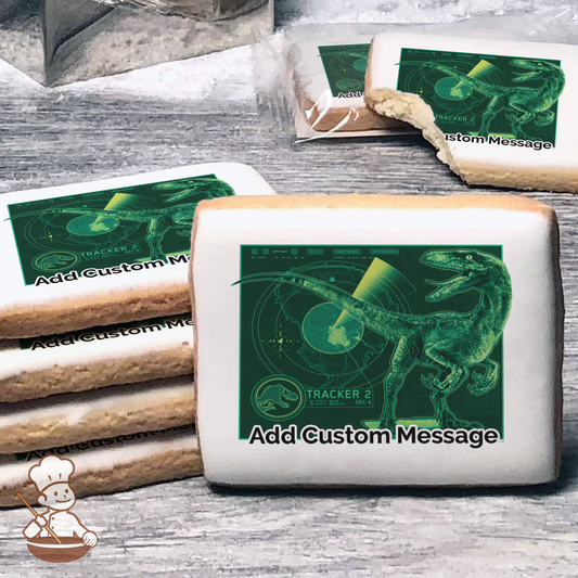 Jurassic World Tracker Custom Message Cookies (Rectangle)