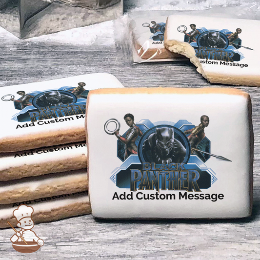 Marvels Black Panther Wakanda Warrior Custom Message Cookies (Rectangle)