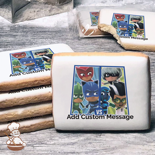 PJ Masks Versus Custom Message Cookies (Rectangle)