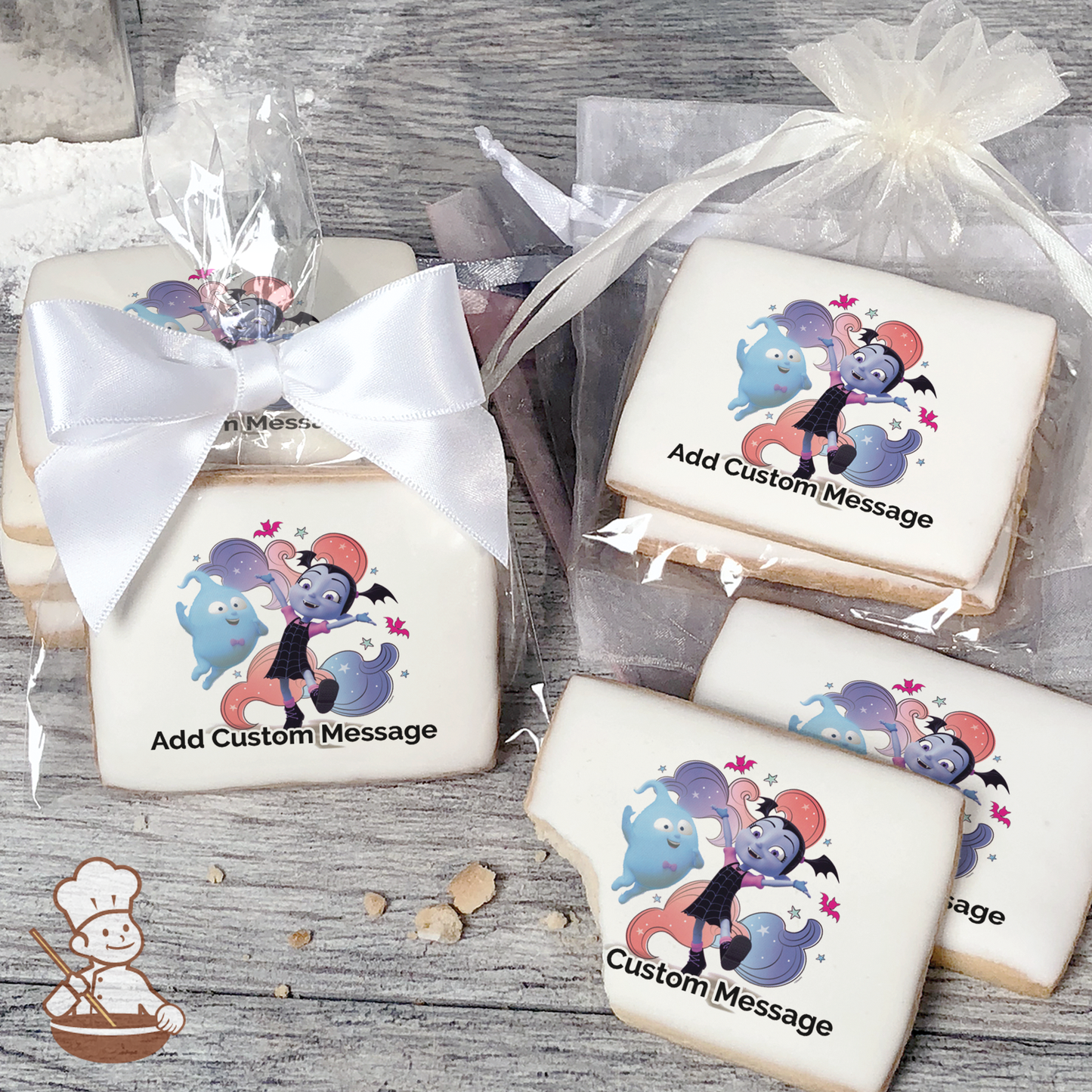 Vampirina Fantastical Friends Custom Message Cookies (Rectangle)