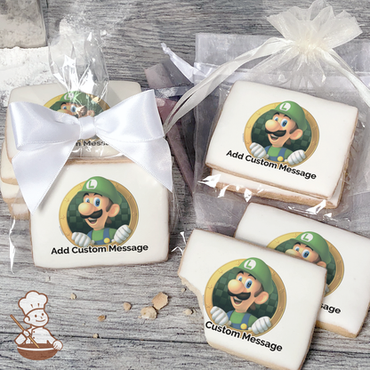 Super Mario Luigi Okie Dokie Custom Message Cookies (Rectangle)