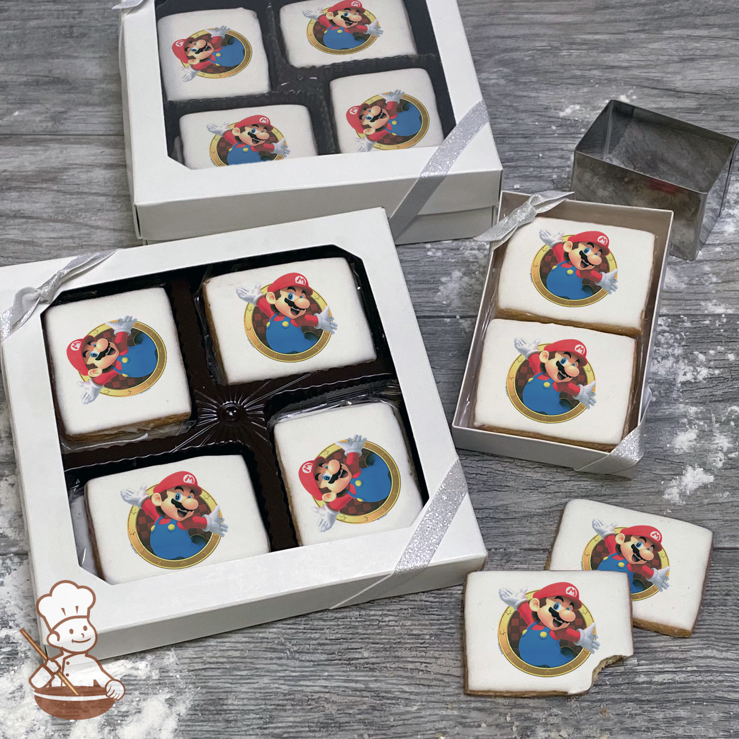 Super Mario Here We Go Cookie Gift Box (Rectangle)