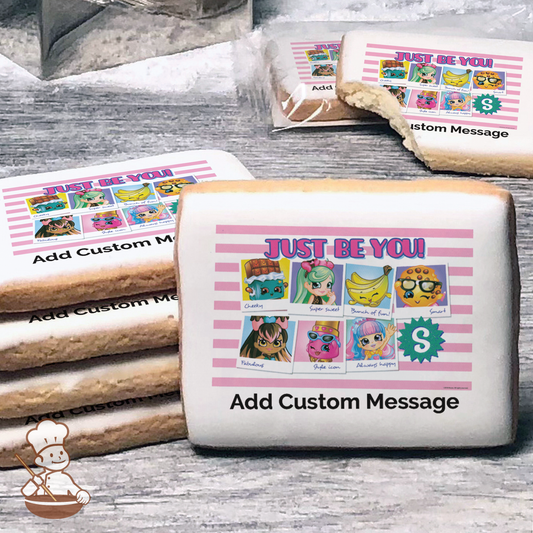 Shopkins Just Be You Custom Message Cookies (Rectangle)