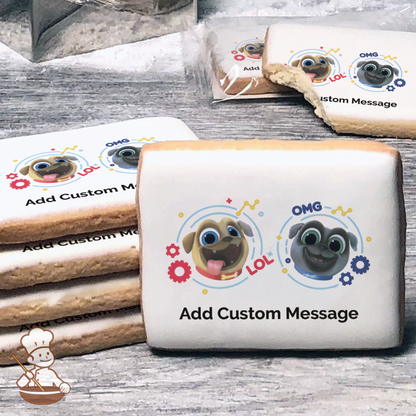 Puppy Dog Pals Bingo and Rolly Custom Message Cookies (Rectangle)