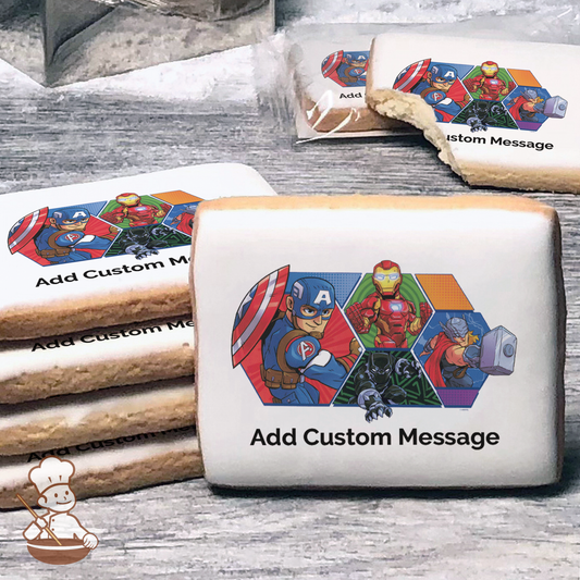 Marvel Adventures Battle Custom Message Cookies (Rectangle)