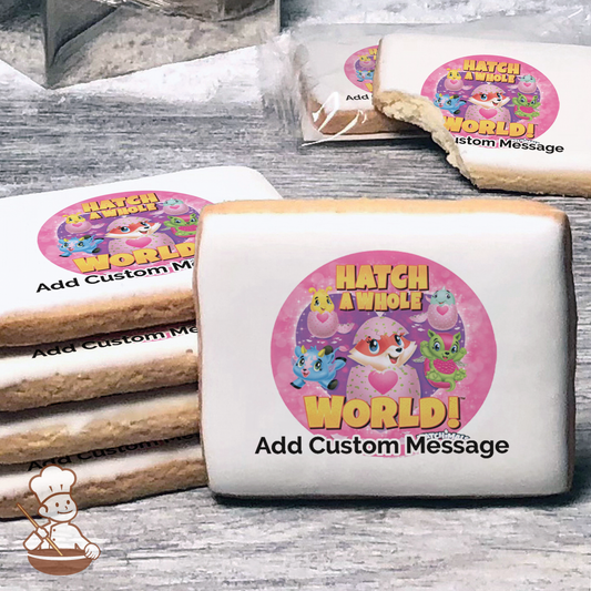 Hatchimals Hatch a Whole World Custom Message Cookies (Rectangle)