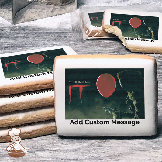 It Movie You'll Float Too Balloon Custom Message Cookies (Rectangle)