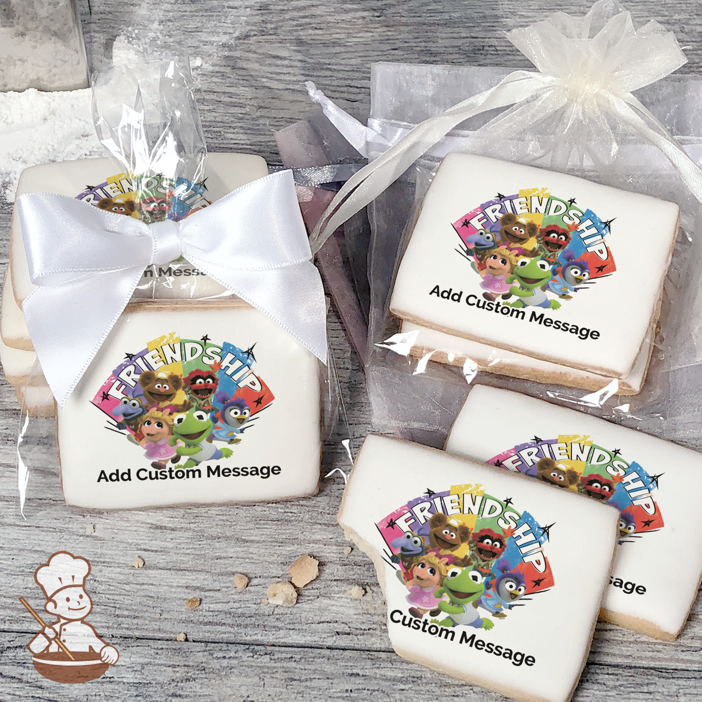 Muppet Babies Friendship Custom Message Cookies (Rectangle)