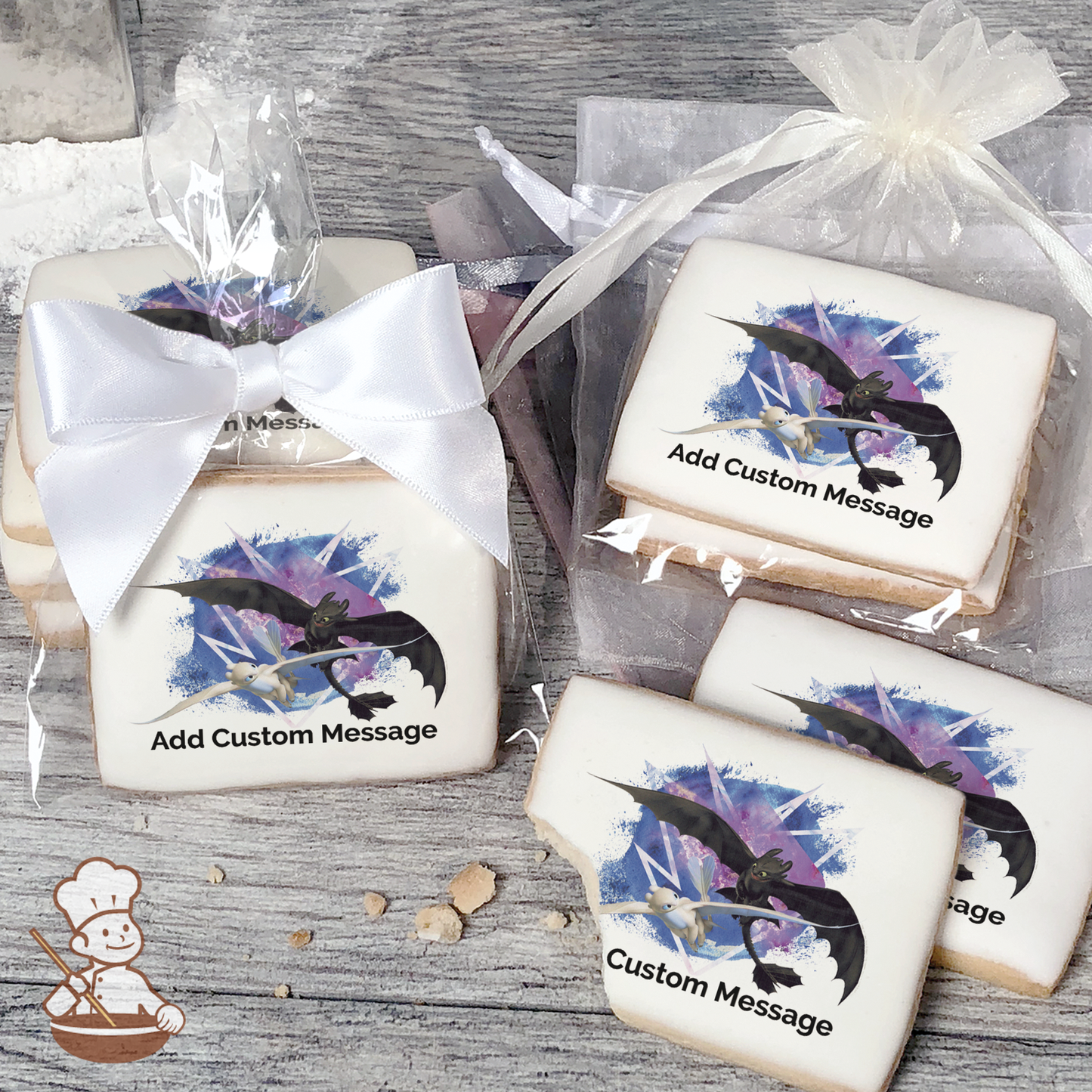 How To Train Your Dragon Fly Free Custom Message Cookies (Rectangle)