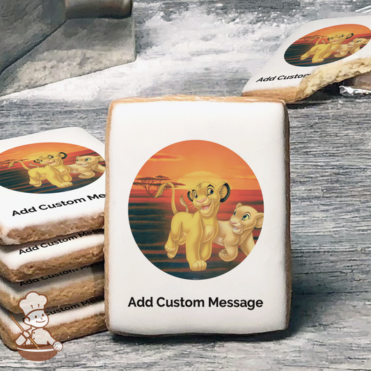 The Lion King Simba and Nala Custom Message Cookies (Rectangle)