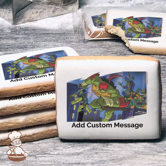 Teenage Mutant Ninja Turtles Mutant Mayhem Custom Message Cookies (Rectangle)